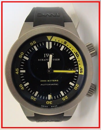 IWC Aquatimer 3538 Rubber Diver Watch Rattrapante