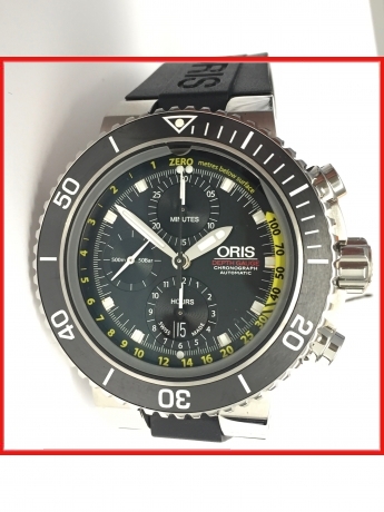 Oris Aquis 01 774 7708 4154 Set RS Sports Watch Rattrapante